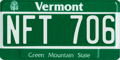 VT license plate NFT706