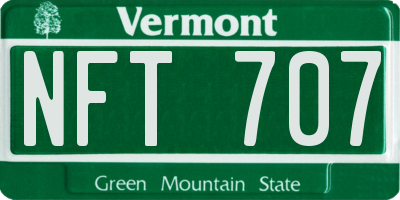 VT license plate NFT707