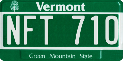 VT license plate NFT710
