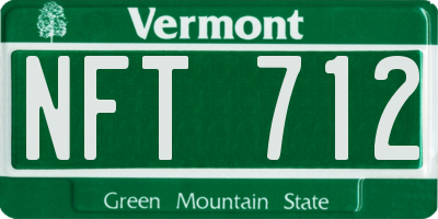 VT license plate NFT712