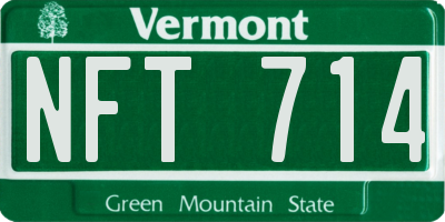 VT license plate NFT714
