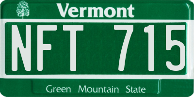 VT license plate NFT715