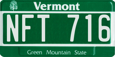 VT license plate NFT716