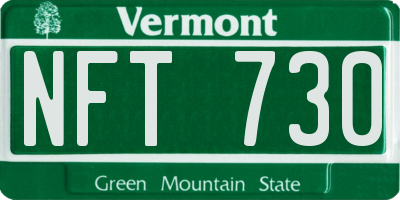 VT license plate NFT730