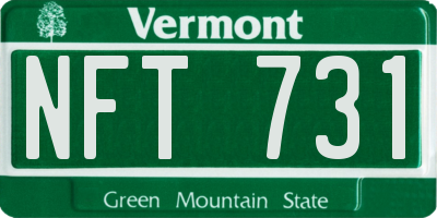 VT license plate NFT731