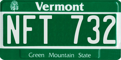 VT license plate NFT732