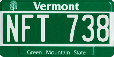 VT license plate NFT738