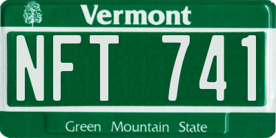 VT license plate NFT741