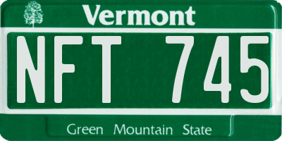 VT license plate NFT745