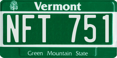 VT license plate NFT751