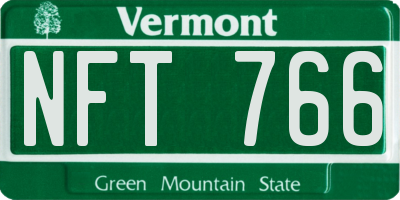 VT license plate NFT766