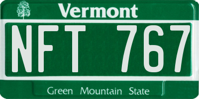 VT license plate NFT767