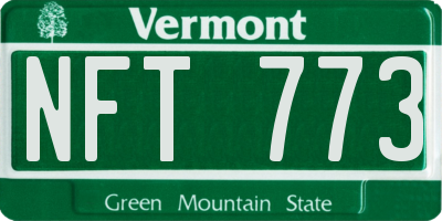 VT license plate NFT773