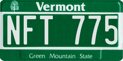 VT license plate NFT775