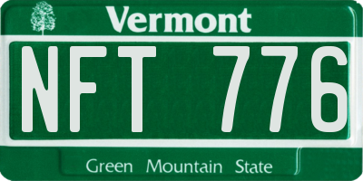 VT license plate NFT776