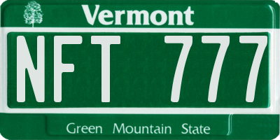 VT license plate NFT777
