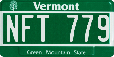 VT license plate NFT779