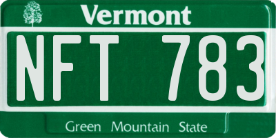 VT license plate NFT783