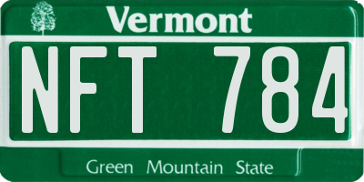 VT license plate NFT784