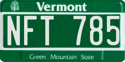 VT license plate NFT785