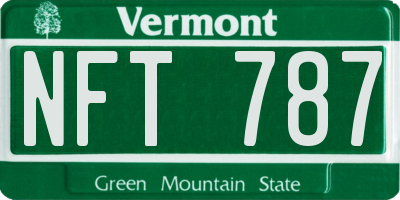 VT license plate NFT787