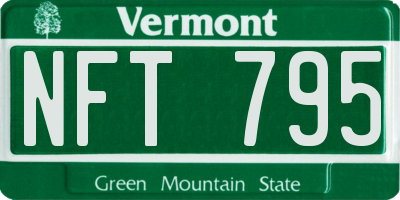 VT license plate NFT795