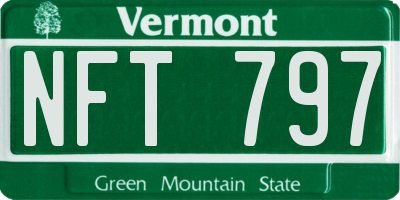 VT license plate NFT797