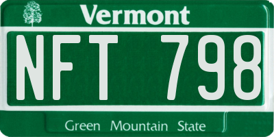 VT license plate NFT798
