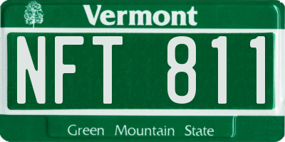 VT license plate NFT811