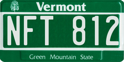 VT license plate NFT812