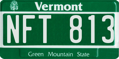 VT license plate NFT813