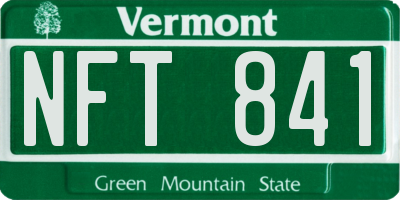 VT license plate NFT841