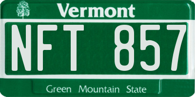 VT license plate NFT857