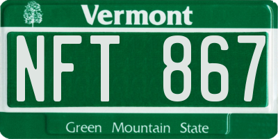 VT license plate NFT867