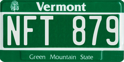 VT license plate NFT879