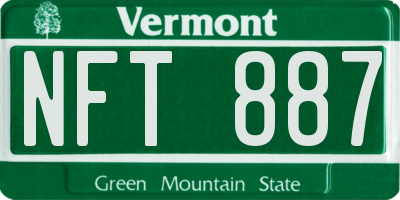 VT license plate NFT887