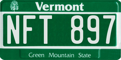 VT license plate NFT897