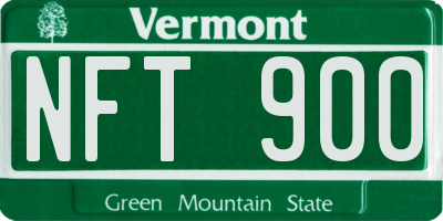 VT license plate NFT900