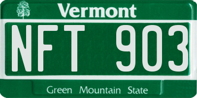 VT license plate NFT903