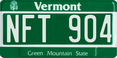 VT license plate NFT904