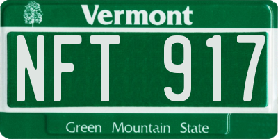 VT license plate NFT917