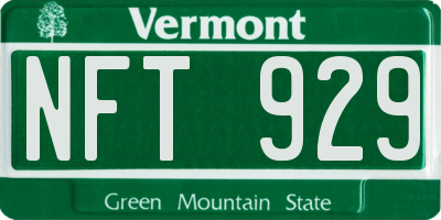 VT license plate NFT929