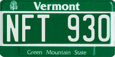 VT license plate NFT930
