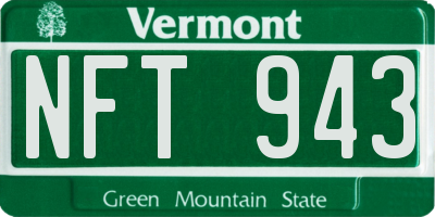 VT license plate NFT943
