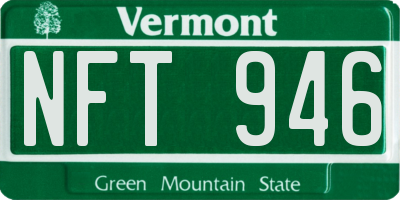 VT license plate NFT946