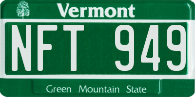 VT license plate NFT949