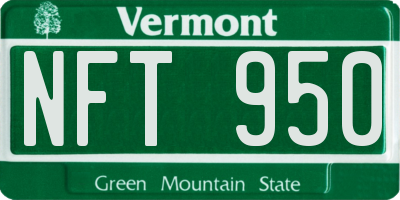 VT license plate NFT950