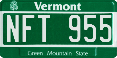VT license plate NFT955