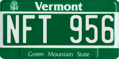 VT license plate NFT956