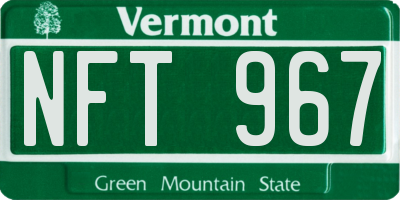 VT license plate NFT967